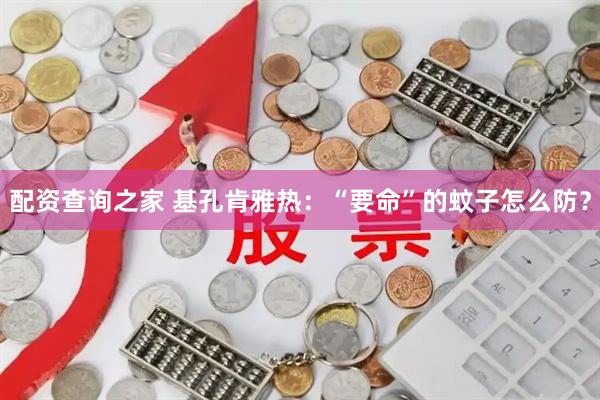 配资查询之家 基孔肯雅热：“要命”的蚊子怎么防？
