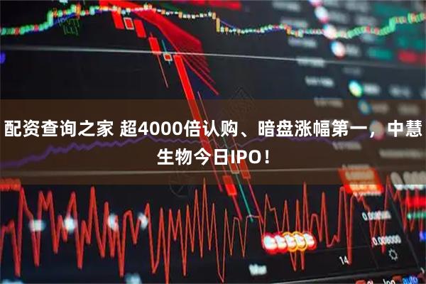 配资查询之家 超4000倍认购、暗盘涨幅第一，中慧生物今日IPO！